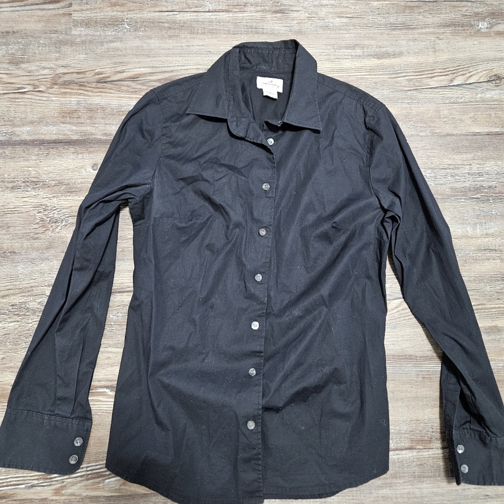 Vintage J Crew Haberdashery Men's Long Sleeve Button Up Size S Black